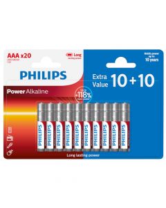 Bateri, Philips, AAA/LR03, alkaline, 20 cop/pako