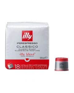 Coffee capsules, Illy, classic, 100% Arabica, 18 capsules/pack