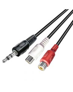 Audio cable, Grundig, 2xRCA male-female, 0.2 m