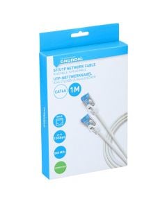 Network cable, Grundig, CAT6a, SF/UTP, 1 m, RJ45(8P8C) male-male