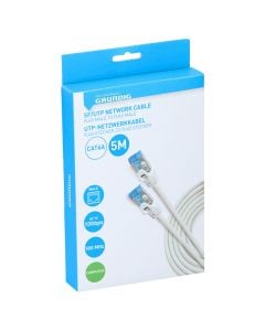 Network cable, Grundig, CAT6a, SF/UTP, 5 m, RJ45(8P8C) male-male