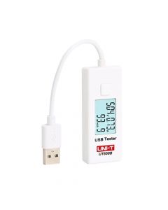 USB port tester, UNI-T, 3V - 9V, 0A - 3.5A, LCD, -10℃ - 40℃, 7.2x2.9x1.2 cm