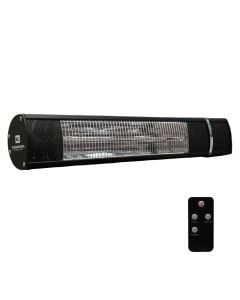 Electric heater, wall-mounted, Plain Air, 750W / 1500W/ 2000W, Infrared, with remote control, IP55, 230V, 6.4-12.2 m², 1.9m cable, W61xH14xD15.5 cm
