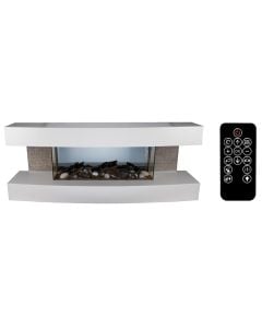 Electric heater, Alpina, Montreal, 2000 W, LED, decorative with flame effect, H46xW120xD30.8 cm