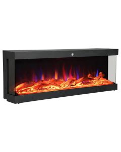 Electric fireplace, El Fuego, with flame effect, remote control, overheating protection, W131.5xH46.5xD33 cm
