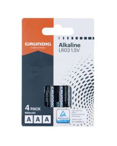 Bateri, Grundig, AAA, Alkaline, 4 cop/pako, 950mAh