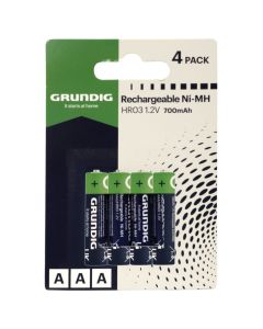 Bateri të rikarikueshme, Grundig, AAA, 1.2V, 4 cop/pako, 700mAh