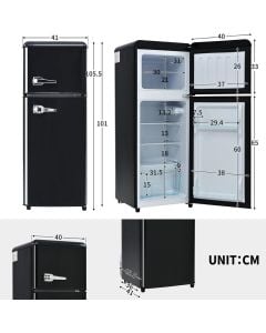 Mini fridge, Melchioni, 58/27 Lt, 85 W, E, -20/17 °C, 45 dB, H113xW42xD40.5 cm