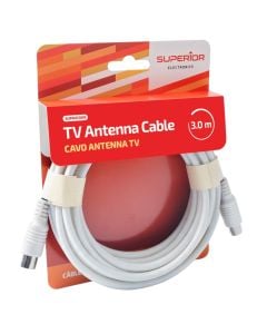 TV Antenna Cable, Superior, 3m, White
