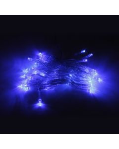 Shirit ndriçimi me bateri me 50 LED, (blu)