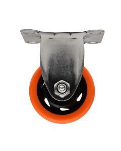 Fixed orange wheel without brakes, Ø75mm