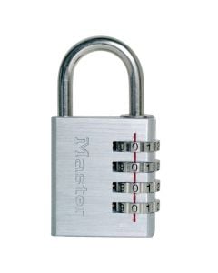 Masterlock padlock, Security level 5, 40mm wide set-your-own combination aluminum body padlock, Indoor