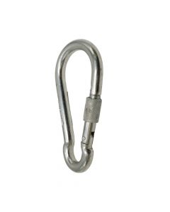 Snap hook with ring nut electro galvanized, 12mm, 12x140mm