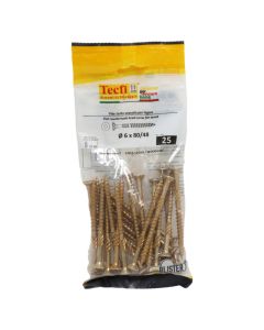 Vida druri koke trox e verdhe, Ø6x80/48mm , Bag 25