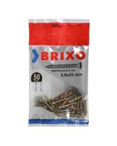 Wood screws Brixo   galvanized 3x25 mm 50pc/pack