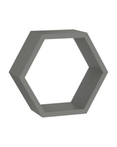 Hexagonal shelf sz 300x260x115x18 grey