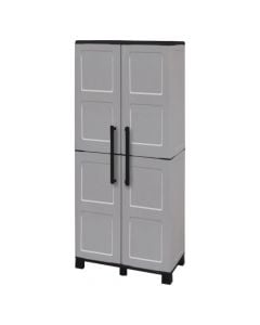 Plastic cabinets with 2 doors, 3 adjustable shelves, L 680 x P370 x H 1690 mm.