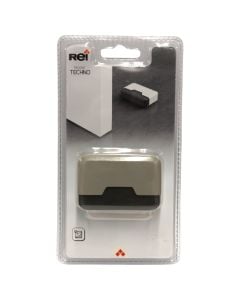 Doorstopper - Rubber - 45x41x45mm - aluminium + anthracite