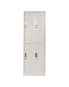 Dollap metalik per veshje,me 4 kanata individuale + ndarje + varse, RAL 7035, H1850 x W900 x D450