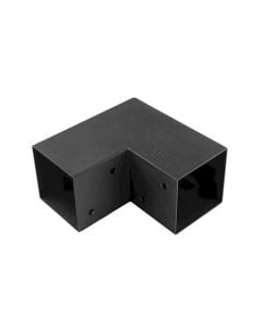 Reinforced angle bracket 102x206x204x2 mm, black