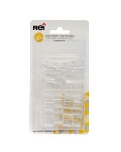 Door stopper, for handle, Abs, 15 D x 18 D mm, transparent