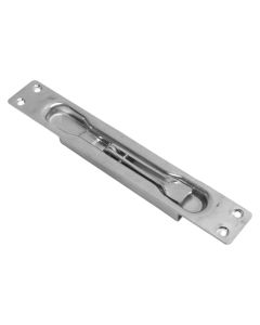 Metal end latch for doors and windows, dimensions 2.4x16 cm and latch diameter 8mm