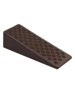 Door stopper, plastic with adhesive, brown color
