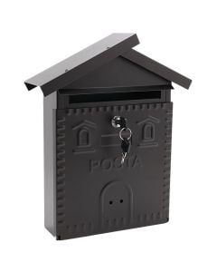 Mailbox, 28 x 9 x H35 cm, dark brown