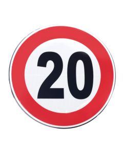 Road sign, speed limit 20 km/h, Ø60