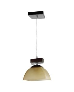 Pending lamp E27 1x60W,metal and wood decoration,satin chrome+dark wood,product size:22.5*22.5*101cm