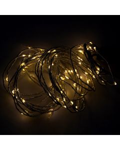Docorative gold color LED light 100pc, 1m long, 220 V