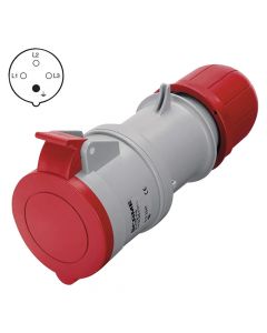 Movable plug 16A 3P + N, red color, IP44