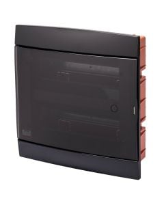 Automatic box inside the wall, 2R, 24M, dark color. 330x330x110 mm, IP44