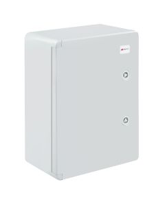 Plastic box, plastic door, 25x35x15cm, gray, IP44