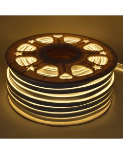 Tub Dritash LED neon, 50m/top, gold, drita nga te dyja anet , diameter 7x12mm, IP44