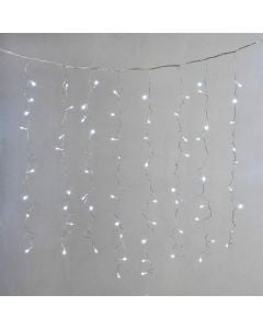 Perde dritash LED, 2x1m , 200L, pa kontroller, ne 20% flash, white, me kabell transparent