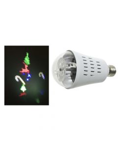 LED Light Bulb, Lumineo, E27 Christmas Projector, Indoor,  Multi Colour Festive Shape
