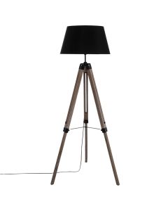 Ndricues pedan Metal/tekstil, E27, 1x40W, 230V, H145 cm, ngjyre e zeze.