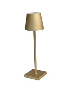 Table Lamp D11, H38cm, LED, 3000K, with batteries,dimmable,gold