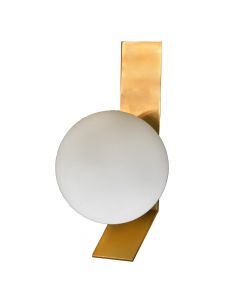 Wall light,  Ø12xH26 cm, Iron/Glass, 1x G9, Gold
