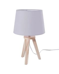 Ndricues tavoline,Dru/Tekstil, gri, E14, H30.5 cm