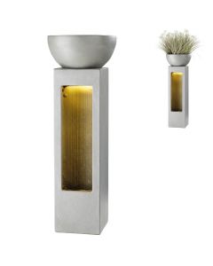 Fountain with Glassfibre Reinforced Cement, 40 x 40, H113.5 cm, gray
