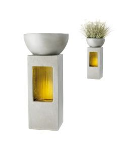 Fountain with Glassfibre Reinforced Cement, 40 x 40, H83.5 cm, gray