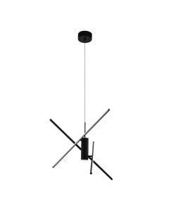 Hanging light Saltire, Eglo, Led 3000 K, 29W, L120 cm, D73 cm, black aluminium