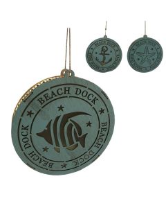 Deco hanger LED 14,5 x 3 cm, wood with batteries.