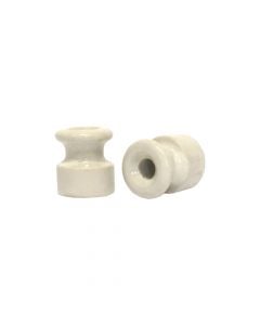 Porcelain insulators Ø 18mm, white, 6 pc