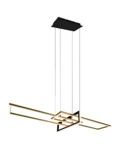 Led hanging light SALINAS,Trio, 34 W, 3000K, 4200lm, gold, L110 cm, h150cm