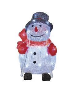 Dekor festiv akrilik, Burre Bore,  30 led ndricim i ftohte, 20x35 cm, i bardhe, perdorim i jashtem