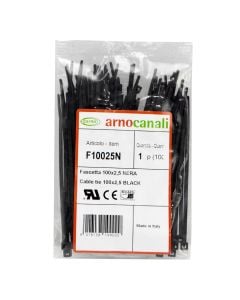 CABLE TIES, BLACK, 100mmX2,5mm (100pcs)