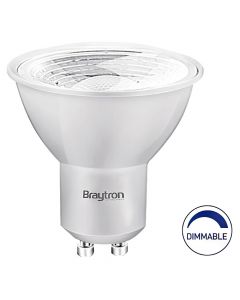 Llambë LED BRAYTRON, Spot, GU10, 38D, 6W, 3000K, 220V-240V AC e dimerueshme
